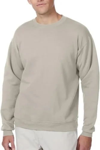 Vista 39 de Hanes Men's Sweatshirt, EcoSmart Fleece Crewneck Sweatshirt, Big & Tall Available, 1 or 2-Pack Marrón (Army Brown)