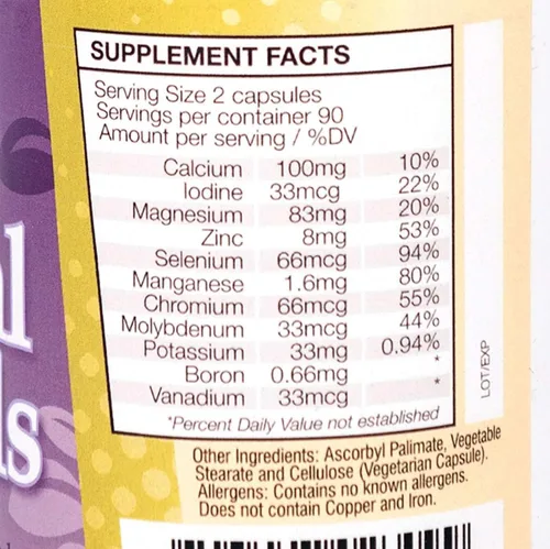 Vista 3 de HealthSmart Suplemento dietético, minerales esenciales de la naturaleza, salud inmunológica, salud cardiovascular, salud ósea, 180 cápsulas