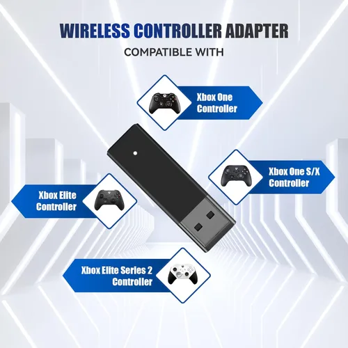 Vista 2 de Adaptador inalámbrico Xbox para PC y controlador, compatible con Xbox One, One XS, Elite, Series XS