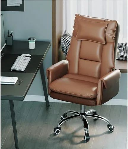 Vista 2 de High Back Computer Gaming Chair with Footrest Lumbar Backrest Design Executive Swivel Office Desk Chairs for Conference Room Living Bedroom