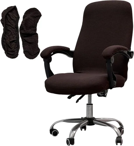 Vista 26 de Melaluxe Funda para silla de oficina con fundas para reposabrazos, funda elástica universal para silla de escritorio, fundas para silla