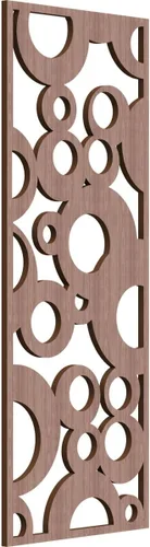 Vista 141 de 9 3/8"W x 24 3/8"H x 1/4"T Farwell Decorativos Paneles de Pared de Madera Calado, Hickory