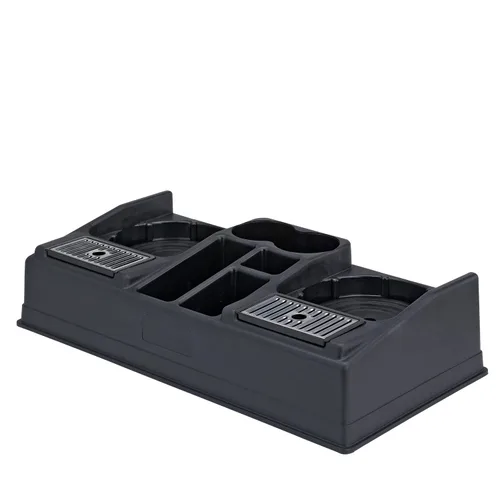 Vista 2 de Service Ideas Soporte doble Airpot y estación de condimentos, plástico APLR25BL en Negro