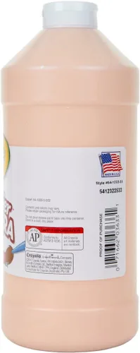 Vista 4 de Crayola Tempera Paint - Botella de plástico para apretar, 32 onzas, color melocotón