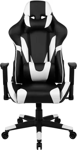 Vista 7 de Flash Furniture X20 - Silla giratoria de policarbonato ergonómica y ajustable con respaldo completamente reclinable en LeatherSoft negro