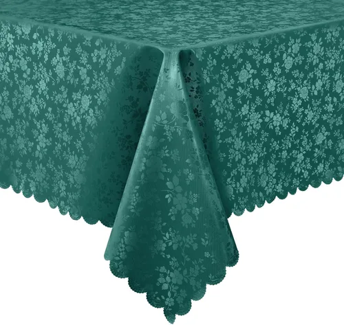 Vista 11 de Smiry Mantel cuadrado, mantel de vinilo resistente al agua, lavable, para cocina y comedor (azul bebé, 54 x 54 pulgadas)