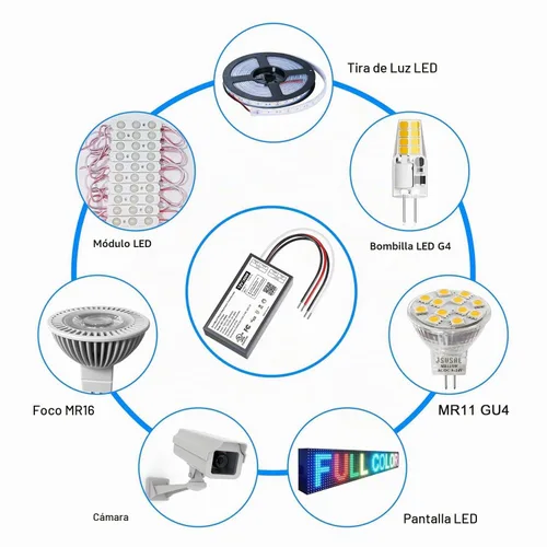 Vista 2 de 2 unids 60 W regulable LED controlador 12 V, Triac/ELV/MLV AC a DC se