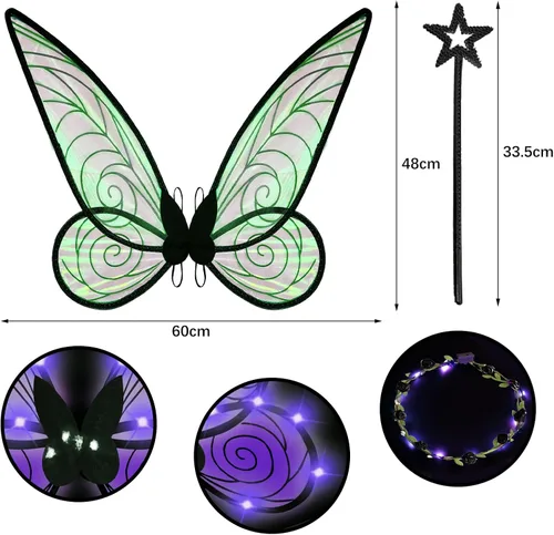 Vista 4 de Halloween Costume Fairy Wings Angel Wings for Women and Girls
