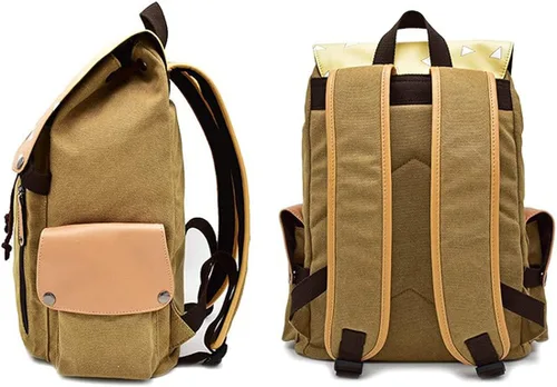 Vista 3 de Lukvuzo Mochilas japonesas de anime de lona, bolsa de hombro con impresión 3D, mochila escolar para portátiles y fanáticos del anime, Mochilas