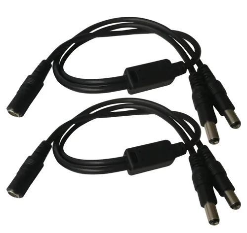Vista 4 de Cable de alimentación de CC de 0.217 in x 0.083 in, conector de barril de 11 pulgadas de 12 V CC, cable rojo positivo central para cámara