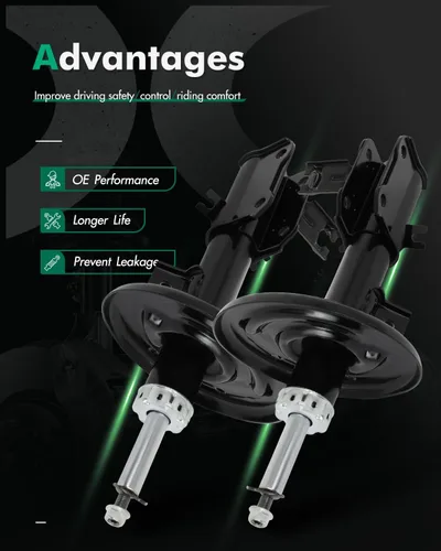Vista 2 de SCITOO Conjunto de amortiguador delantero de 2 piezas 1996-2000 para Honda Civic Shocks Struts 339331 339332 72901 72902