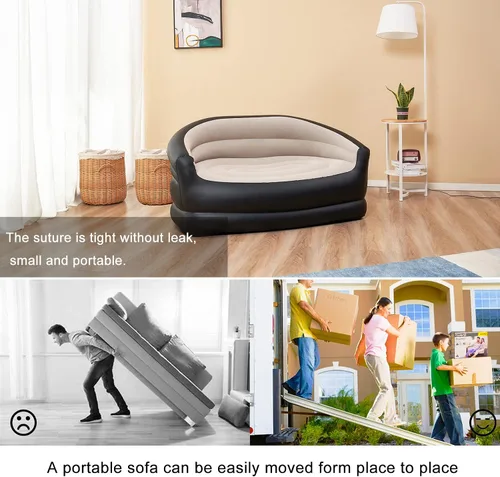 Vista 6 de Sofá inflable de aire, silla inflable para exteriores y sala de estar
