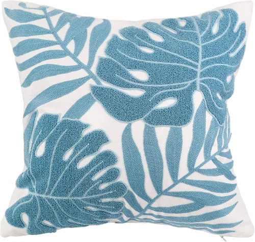 Vista 9 de Fundas de almohada bordadas, 4 girasoles de 18 x 18 pulgadas, diseño floral, 100% algodón, decoración del hogar, flores amarillas, 17.7 x 17.7 in, 1