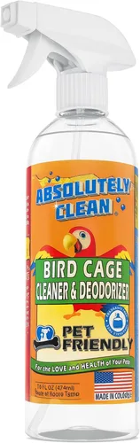 Vista 14 de Limpiador y desodorante para jaula de pájaros Absolutely Clean Asombroso - Solo rocíe/limpie - Elimina de manera segura y fácil los desordenes