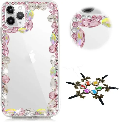 Vista 15 de Sparkle - Funda para teléfono compatible con Samsung Galaxy Note 20, elegante, hecha a mano, con diamantes de imitación en 3D, diseño de diamantes