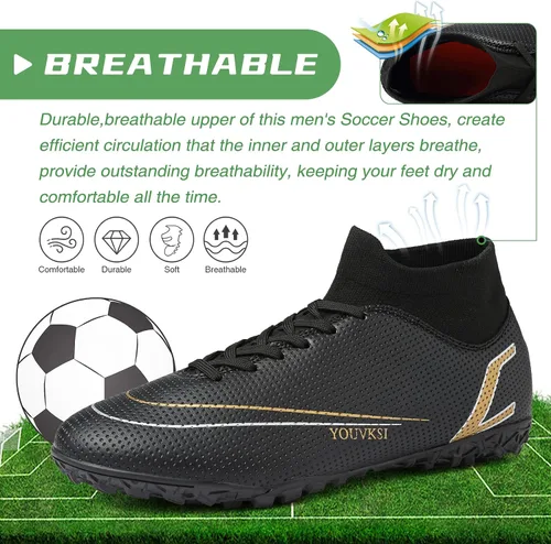 Vista 4 de CBUSTER Tacos de fútbol para hombre y mujer AG TF