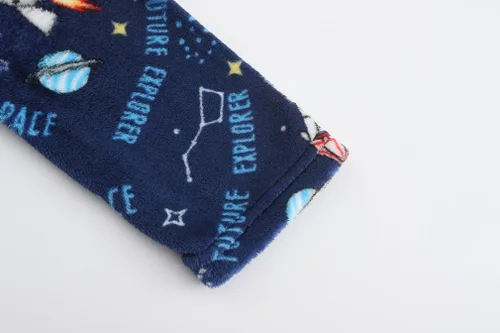 Vista 7 de SRVNFBKT Albornoces para niños y niñas, batas de baño con capucha para niños, batas de franela suave, ropa de dormir, regalo para niños y niñas