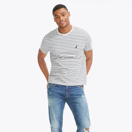 Vista 2 de Nautica Camiseta de rayas con cuello redondo