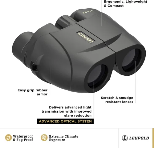 Vista 2 de Leupold BX-1 Rogue binoculares, 8x25mm (59220)