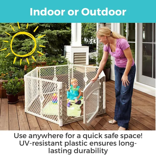Vista 7 de Norte Estados Superyard Ultimate Play Yard, Ivory