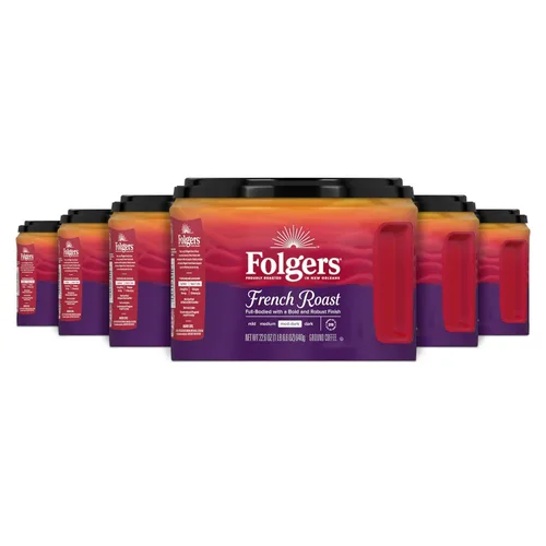Vista 26 de Café molido Folgers Coffeehouse Blend, tostado medio-oscuro, 9.6 onzas