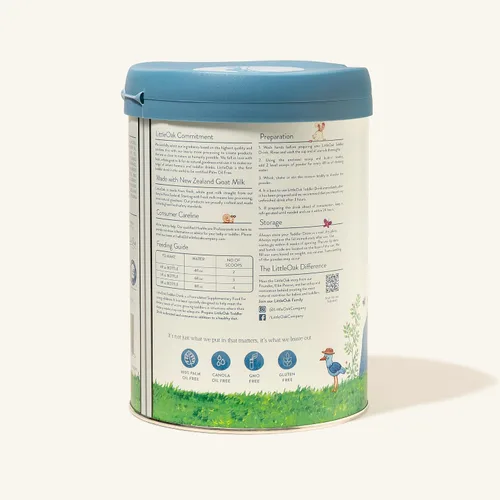 Vista 4 de Leche natural de cabra, bebida para niños pequeños, 12 meses + , lata de 28 oz (800 gm)
