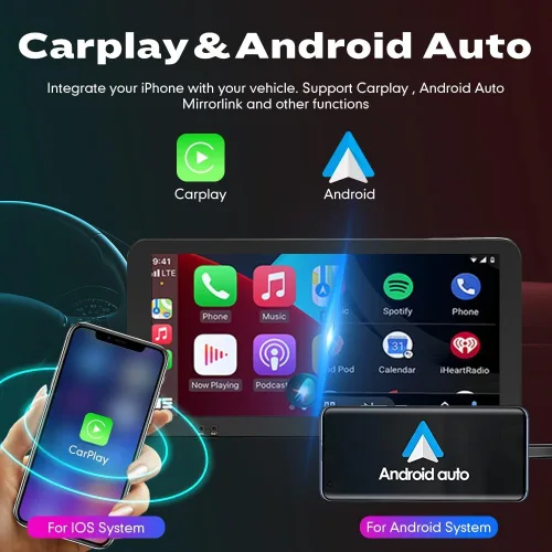 Vista 3 de Coche CarPlay Android Navegación Automática Estéreo GPS Radio Reverse Cámara Pantalla 10.33 "QLED Pantalla Táctil Headunit Tablet Pad Media Player
