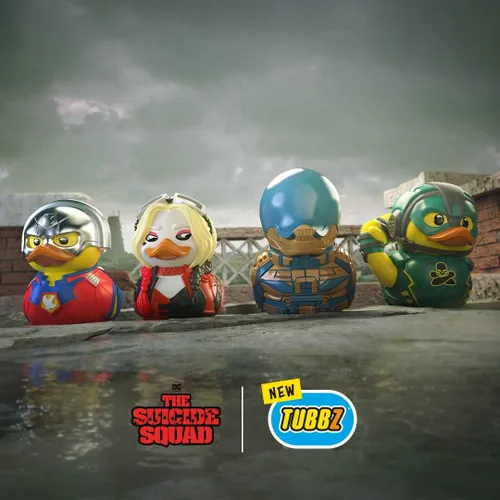 Vista 6 de TUBBZ Figura coleccionable de pato The Suicide Squad Bloodsport, mercancía oficial de Batman, regalo único de vinilo de edición limitada