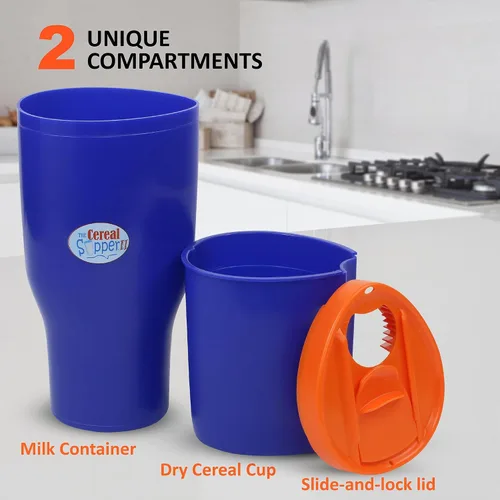 Vista 4 de Cereal Sipper II Azul y Naranja