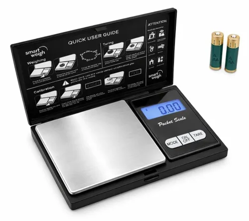 Vista 10 de Smart Weigh SWS100 - Báscula digital de bolsillo – Báscula de alta precisión de 3.53 oz x 0.00 oz para recargar, joyas, gemas y medicinas – LCD