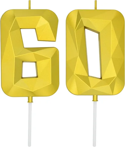 Vista 128 de DERVENTA Vela Grande de Cumpleaños Número 3D Verde Luminoso de 3.7 Pulgadas Celebración de Fiesta Aniversario Decoración Adorno para Pastel 1 Pieza
