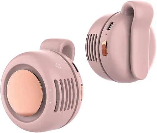 Vista 8 de TFQXA1Z Ventilador portátil silencioso sin aspas, ventilador recargable - Enfriamiento de cintura y cuello manos libres, 3 velocidades, 6 horas