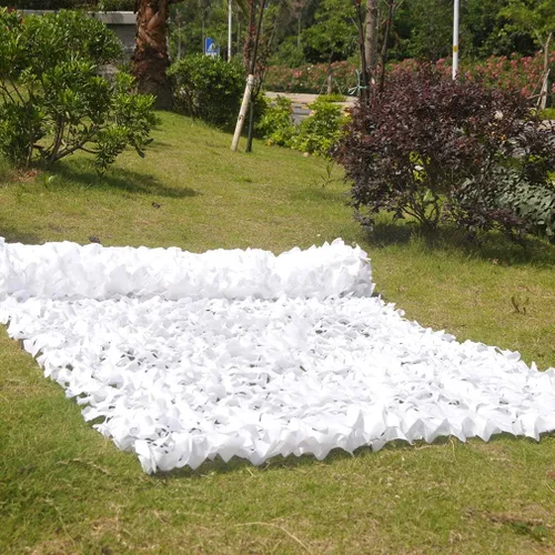 Vista 5 de Red de camuflaje de nieve de una sola capa, color blanco para restaurante de jardín, fotografía de fondo temático, decoración de fiestas
