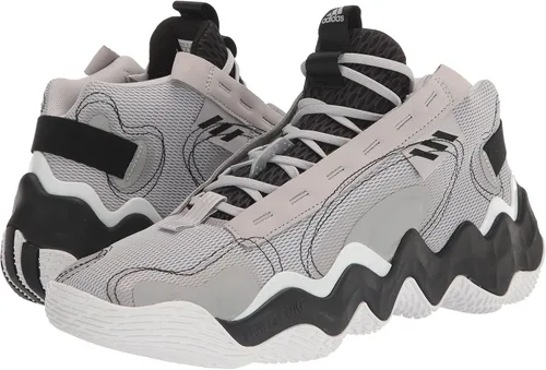 Vista 7 de adidas Exhibit B Mid Tenis de baloncesto para mujer, Core WhiteGold MetallicCloud White