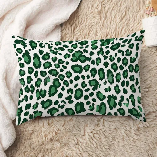 Vista 23 de ArogGeld Funda de cojín lumbar con estampado de guepardo rosa intenso, almohada con estampado de leopardo fucsia para decoración de granja, funda