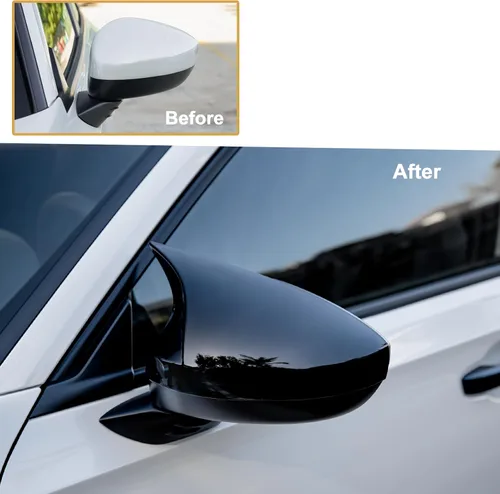 Vista 12 de Thenice - Funda para espejo retrovisor lateral para Honda Civic-2026, color negro brillante For 11th gen Civic side rearview mirror protector