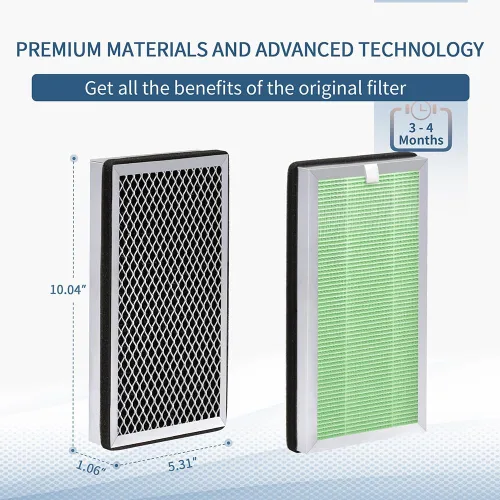 Vista 4 de [Absorbedor de toxinas] Filtro de repuesto MA Series 15 compatible con purificador de aire MA Series 15, filtro 3 en 1 con caja de automóvil