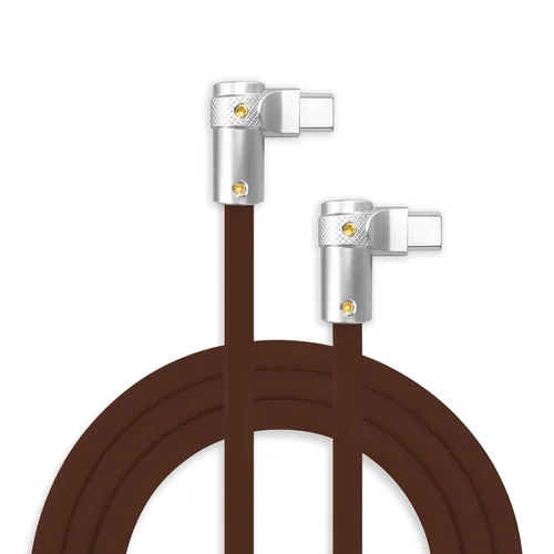 Vista 42 de chubbycable FlexElbow - Cable de carga rápida de 90 grados y 240 W, cable USB C en ángulo recto, cable de carga de silicona compatible con iPhone