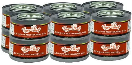 Vista 6 de TigerChef, latas de combustible en gel por rozamiento, metanol, Plateado, 2