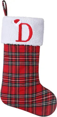 Vista 47 de Calcetines de Navidad bordados con monograma inicial de 20 pulgadas, decoración de Navidad, calcetines personalizados, decoración de temporada