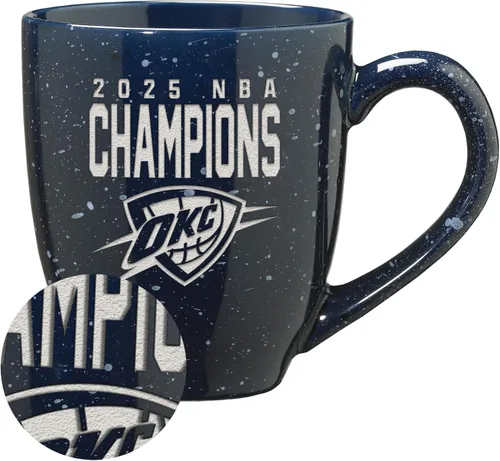 Vista 23 de Rico Industries NBA 16 oz Team Color Laser Engraved Speckled Ceramic Coffee Mug 3-Color del