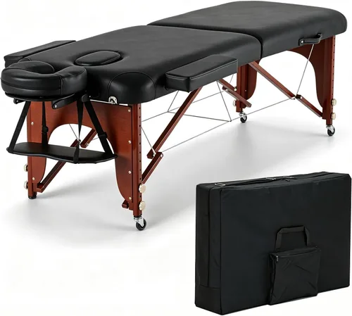 Vista 10 de Cama plegable portátil del balneario plegable de la tabla 23.6-27.6 in de Rosa (Pinks)
