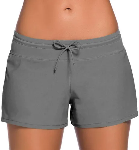 Vista 8 de Traje de baño para mujer, tankini con parte inferior de playa Encaje Up-negro