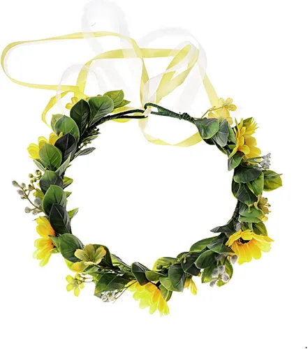Vista 2 de Vividsun Corona de girasol corona de flores accesorios para el cabello