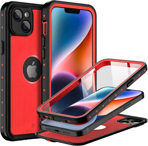 Vista 16 de BEASTEK Funda impermeable para iPhone 14, a prueba de golpes, a prueba de polvo IP68 bajo el agua, serie NRE con protector de pantalla integrado