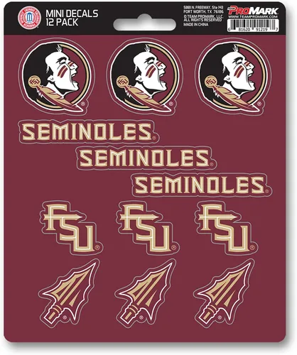 Vista 16 de FANMATS NCAA - Mini calcomanías unisex para adolescentes de la NCAA, paquete de 12