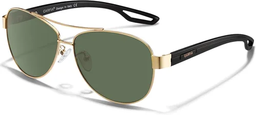 Vista 19 de CARFIA Aviator Polarized Sunglasses for Women UV400 Protection CA3210 Lente degradado azul
