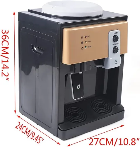 Vista 6 de Dispensador eléctrico de agua fría y caliente de 110 V, dispensador de agua de encimera de carga superior de 550 W, dispensador de agua fría
