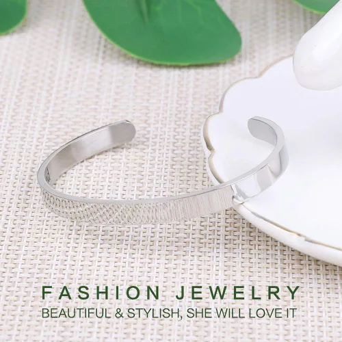 Vista 5 de DUMBEN Pulsera con mensaje oculto, regalos significativos para mujeres, regalos para grandes amigas, joyas de amistad únicas, regalos de cumpleaños