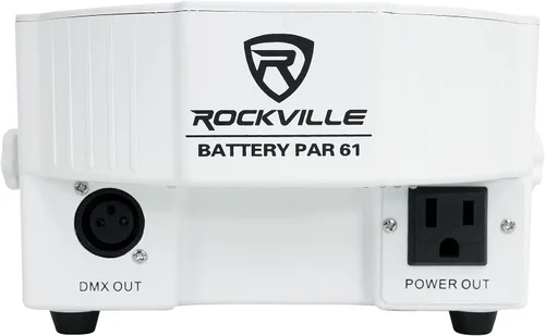 Vista 4 de 16 Rockville Battery PAR 61 Blanco Recargable RGBWA+ DMX DJ Up-Lights+Remotes